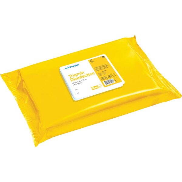 Overfladedesinfektion, Wet Wipe, maxi - 43x30cm, med Triamin, uden ethanol, farve og parfume