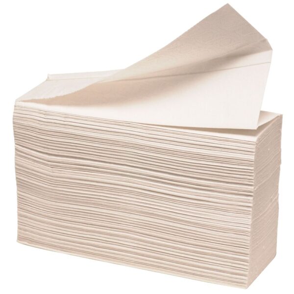 Håndklædeark, Abena Care-Ness Excellent Plus, 2-lags, W-fold, nyfiber, 32x20,3/8cm, 2000 stk.