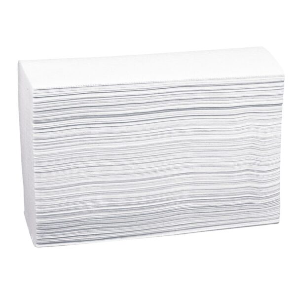 Håndklædeark, Abena 1000005297, Care-Ness Excellent, 3-lags, W-fold, nyfiber, 32x20,3/8cm, 3125 stk.