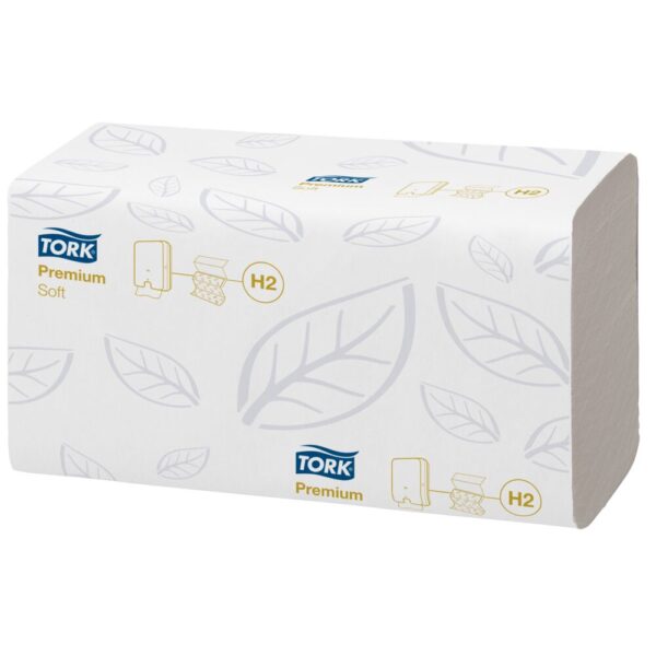 Håndklædeark, Tork  Xpress H2 Premium, 2-lags, W-fold, nyfiber, 34x21,2/8,5cm, 2310 stk.