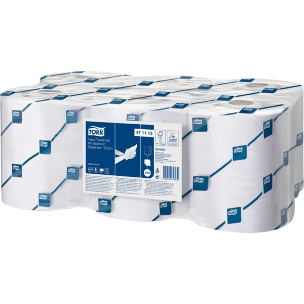 Håndklæderulle, Tork H12 Advanced, 2-lags, blandingsfibre, 143m x 19,5cm, Ø19,3cm, 6 stk. - Image 2