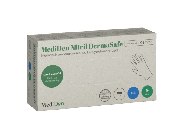 MediDen Nitril DermaSafe, Blå, XS-L
