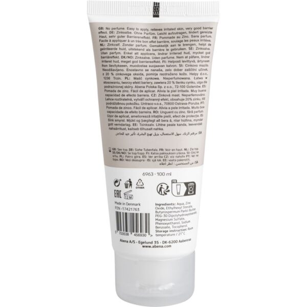 Zinksalve, ABENA, 100ml, 20% zink, uden parfume - Image 2