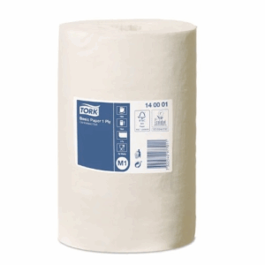 Håndklæderulle, Tork 140001 M1 Basic, 1-lags, blandingsfibre, 100m x 19cm, Ø12cm, 12 stk.