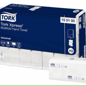 Håndklædeark, Tork 150100 Xpress H2 Universal, 1-lags, Z-fold, nyfiber, 25,5x19,6/8,5cm 4830 stk.