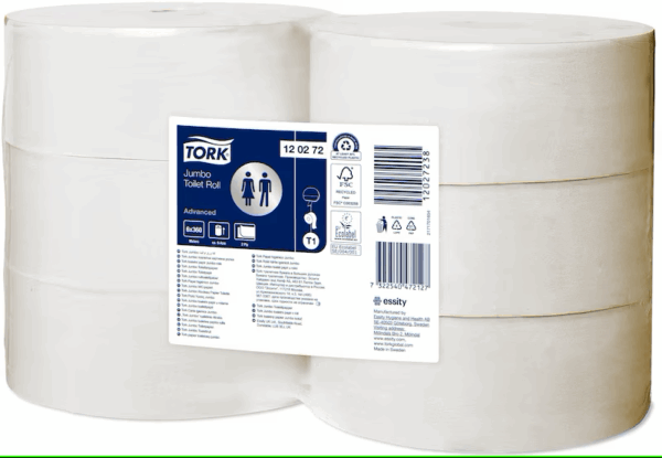 Tork Jumbo toiletpapir T1, advanced, 2-lags, 360m, 120272, 6 stk.