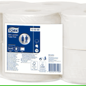 Tork Jumbo mini toiletpapir T2, advanced, 2-lags, 170m, 120280, 12 stk.