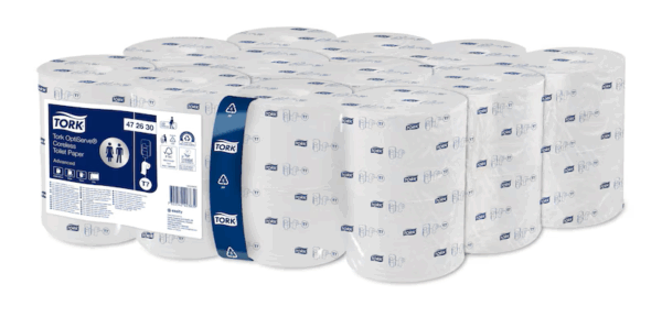 Tork OptiServe toiletpapir T7, uden hylse, advanced, 2-lags, 94,3m, 472630 (472199), 24 stk.