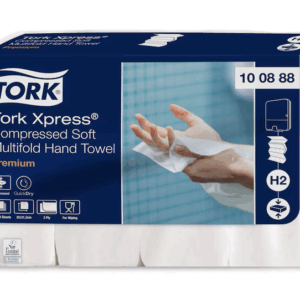 Håndklædeark, Tork 100888 H2 Premium, 2-lags, W-fold, 34x21,2cm/8,5cm, 2040 stk.