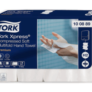 Håndklædeark, Tork 100889 (100289) H2 Premium, 2-lags, Z-fold, 24x21,2cm/8,5cm, 2700 stk.