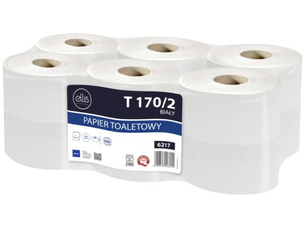Ellis Jumbo mini toiletrulle, 2-lags, 160m, 12 stk.