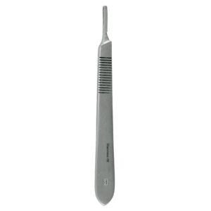 Skalpelgreb, rustfrit stål, Nr. 3, Passer T/blade Nr.9, 10, 11, E/11, 12, 15 Og 15t