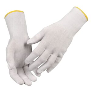 Tekstil handske, ABENA 281731, hvid, bomuld, inderhandske, 12 par