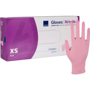 Abena 290730, Nitril Classic Sensitive, Pink, Flere størrelser, 10 æsker