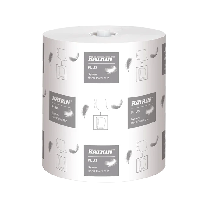Håndklæderulle, Katrin plus system 58167, 2-lags, nyfiber, 140m x 21cm, Ø19cm, 6 stk.