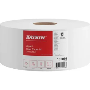 Toiletpapir, Katrin 102060, gigant M, 1-lags, 435m, 6 stk.