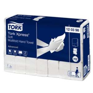 Håndklædeark, Tork 120398 H2 Advanced, 2-lags, Z-fold, 25,5x21cm / 8,5cm, 3780 stk.