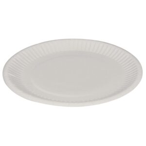 Paptallerken, ABENA Gastro, Ø18cm, hvid, pap, kaolin coating, 50 stk.