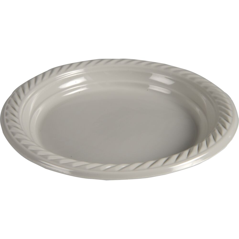 Tallerken, ABENA Gastro, Ø18cm, lysegrå, PP, til flergangsbrug, 25 stk.