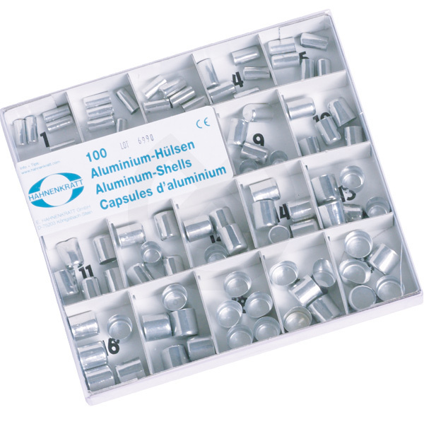 Aluminiumshætter, 20 størrelser á 5 stk