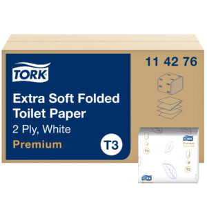 Tork toiletpapir i ark T3, premium, 2-lags, 11,2x19cm, 114276, 7560 ark