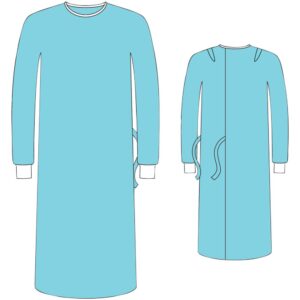 Operationskittel, Barrier Classic, Flere størrelser , grøn, spunlace, SP, med bindebånd, inkl. to håndklæder.