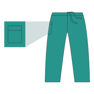 Barrier, engangsuniform, bukser, Str. L, grøn. - 48 stk.