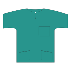 Barrier, engangsuniform, overdel, Str. L, grøn. - 48 stk.