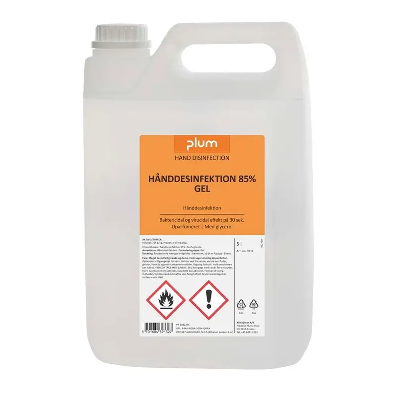 Hånddesinfektion, Plum, 85% ethanol, gel, 5 liter. - 1 stk.