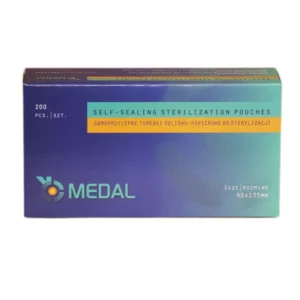Autoklavepose, MEDAL, med klæb, uden fold, 9x13,5cm. - 200 stk.
