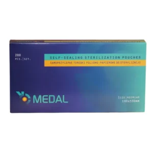 Autoklavepose, MEDAL, med klæb, uden fold, 19x33cm. - 200 stk.