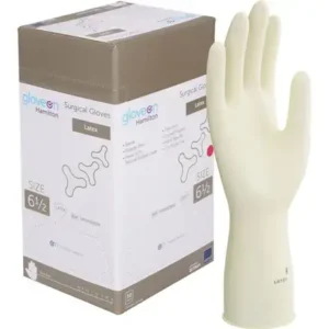 Steril latexhandske, Gloveon Hamilton, natur, pudderfri. - 1 stk.