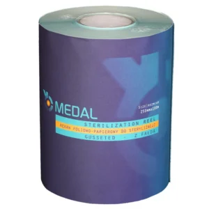 Autoklaverulle, MEDAL, med fold, 25cmx100m. - 1 stk.