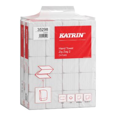 Håndklædeark, Katrin 35298, 2-lags, V-fold, 22,4x23/11,5cm. - 4000 stk. - Billede 2